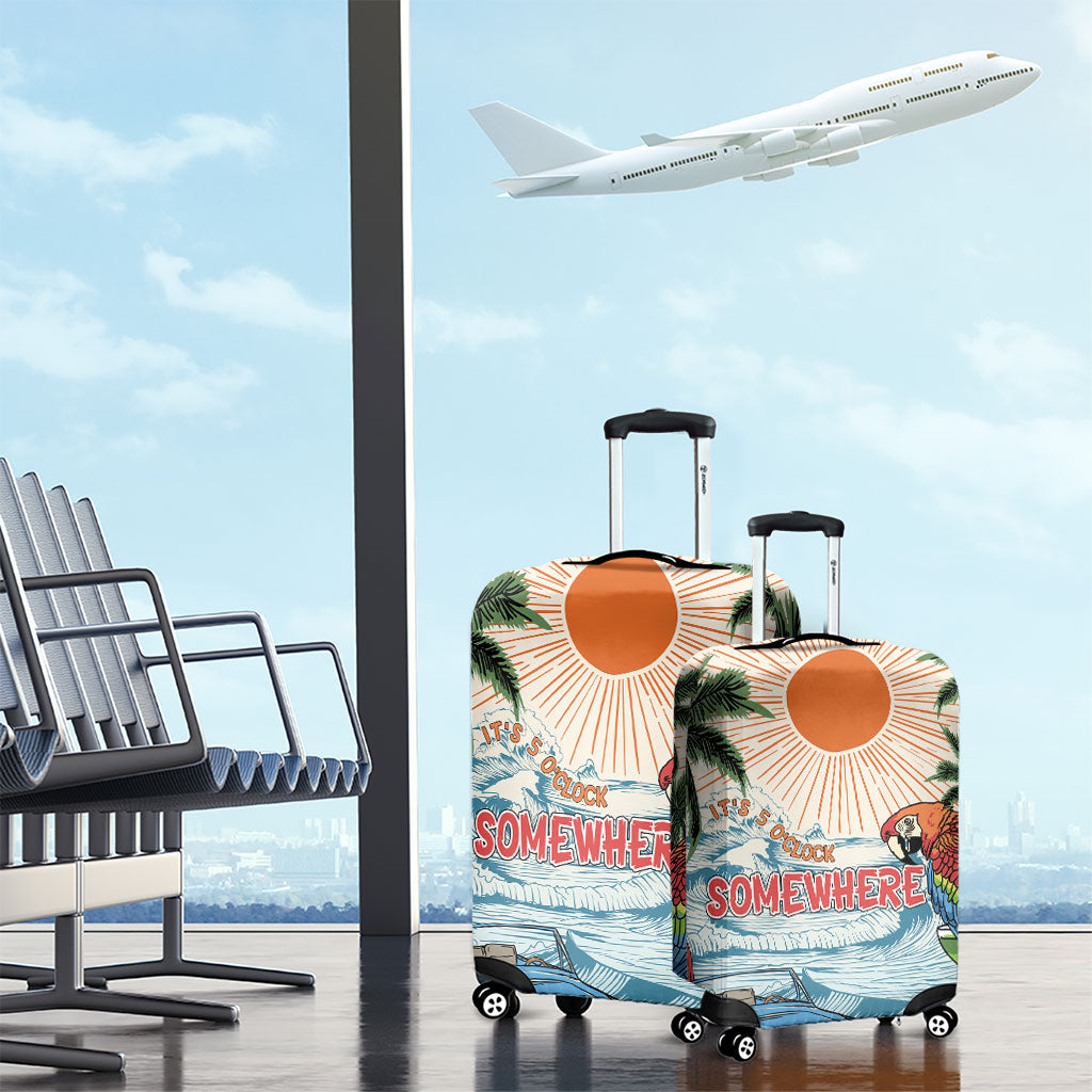Summer Holiday It's 5 o'clock Somewhere Vintage Hawaii Luggage Cover LT7 - Polynesian Pride