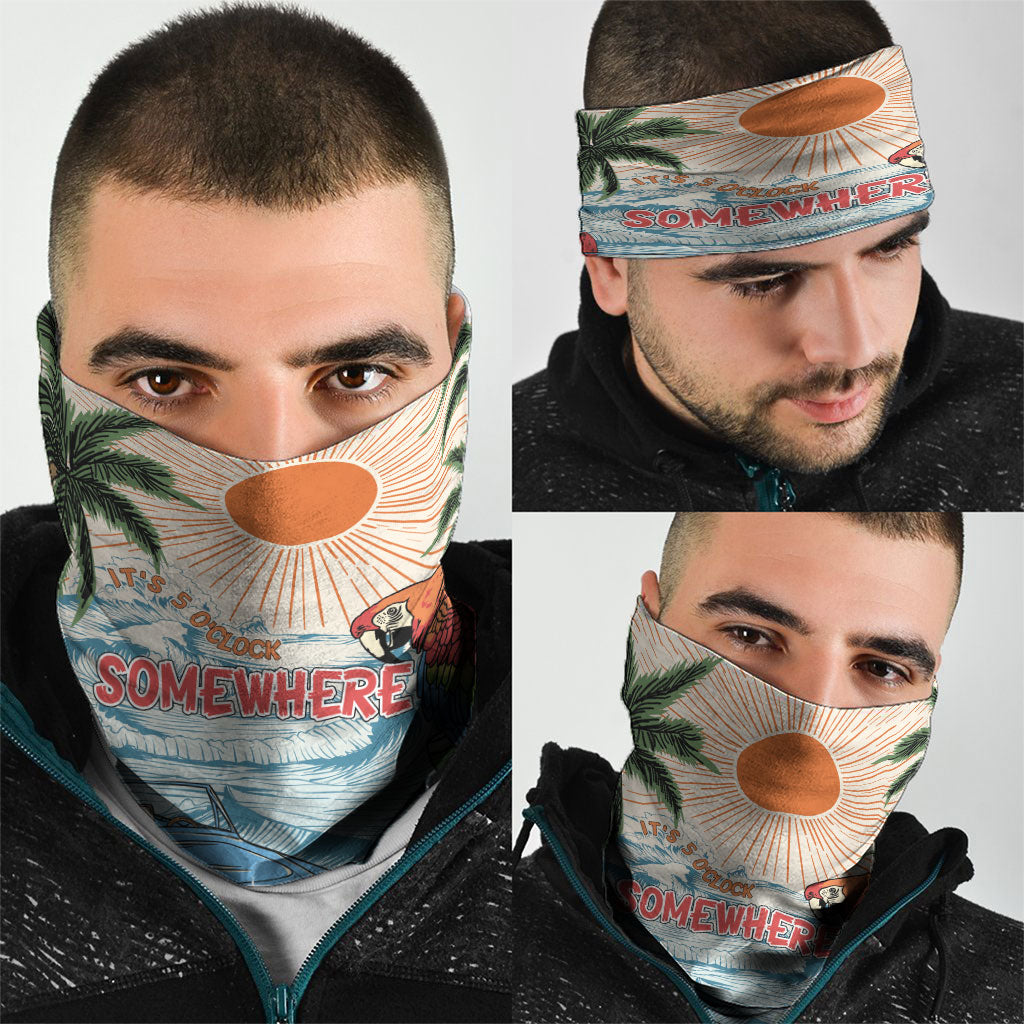 Summer Holiday It's 5 o'clock Somewhere Vintage Hawaii Neck Gaiter LT7 - Polynesian Pride