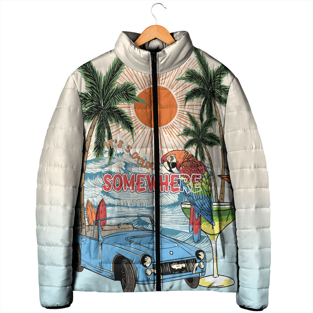 Summer Holiday It's 5 o'clock Somewhere Vintage Hawaii Padded Jacket LT7 - Polynesian Pride