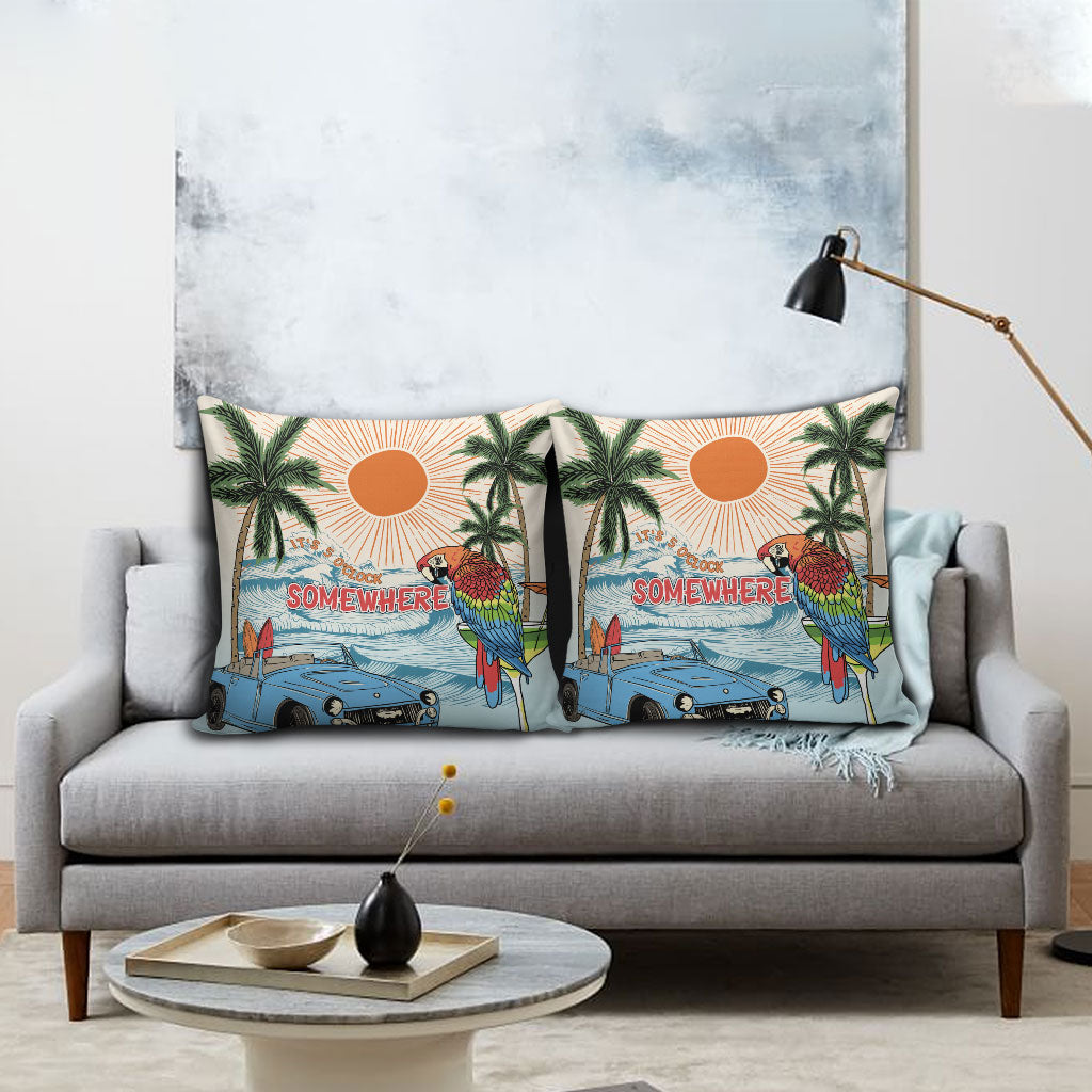Summer Holiday It's 5 o'clock Somewhere Vintage Hawaii Pillow Cover LT7 - Polynesian Pride