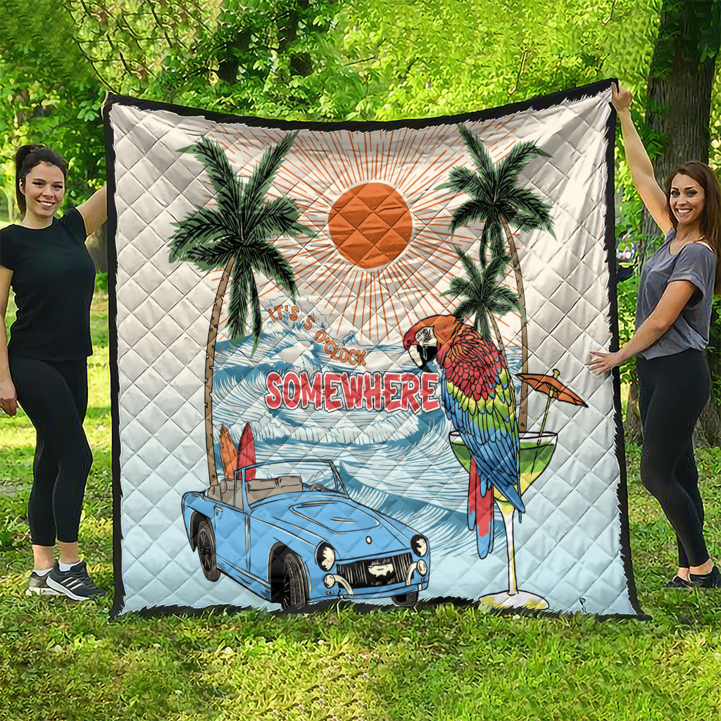 Summer Holiday It's 5 o'clock Somewhere Vintage Hawaii Quilt LT7 - Polynesian Pride