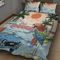 Summer Holiday It's 5 o'clock Somewhere Vintage Hawaii Quilt Bed Set LT7 - Polynesian Pride