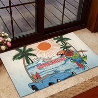 Summer Holiday It's 5 o'clock Somewhere Vintage Hawaii Rubber Doormat LT7 - Polynesian Pride