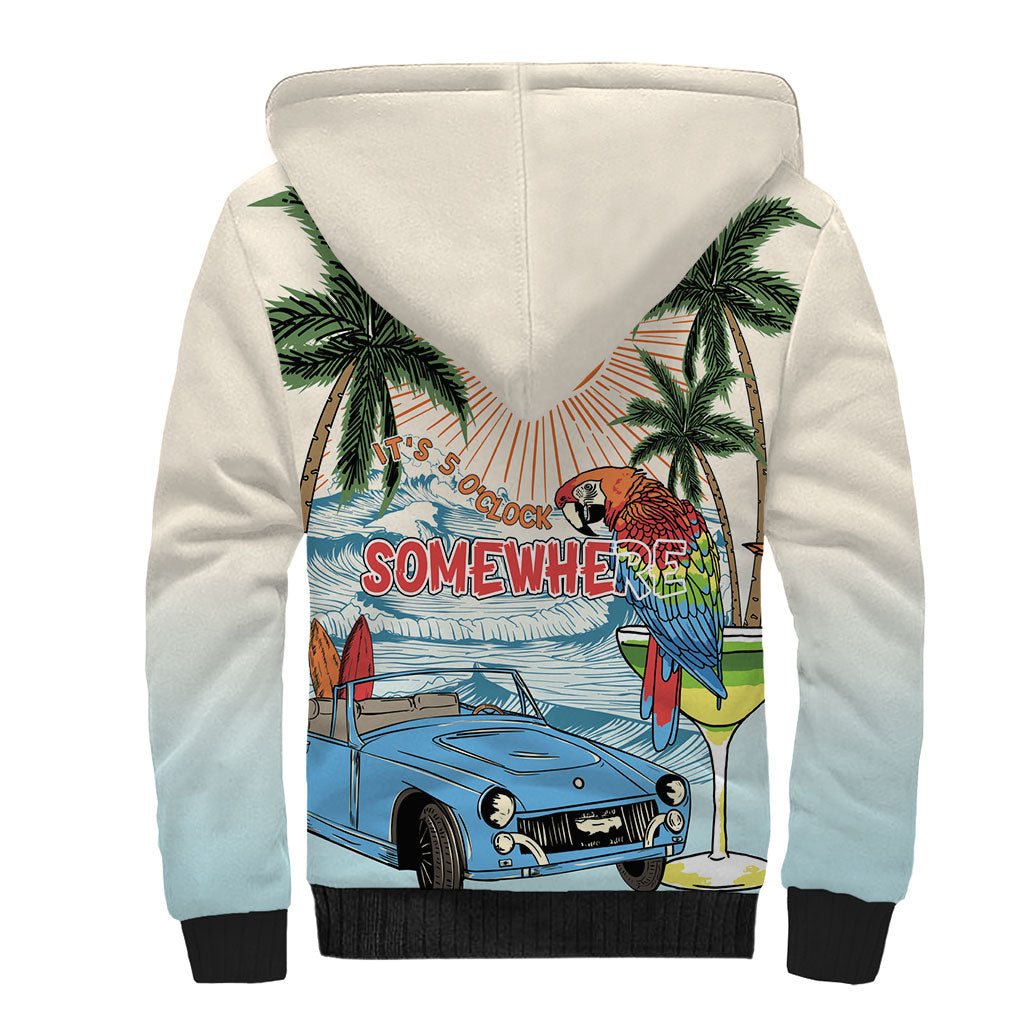 Summer Holiday It's 5 o'clock Somewhere Vintage Hawaii Sherpa Hoodie LT7 - Polynesian Pride