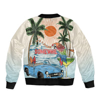Summer Holiday It's 5 o'clock Somewhere Vintage Hawaii Sleeve Zip Bomber Jacket LT7 - Polynesian Pride
