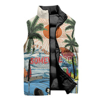 Summer Holiday It's 5 o'clock Somewhere Vintage Hawaii Sleeveless Puffer Jacket LT7 - Polynesian Pride