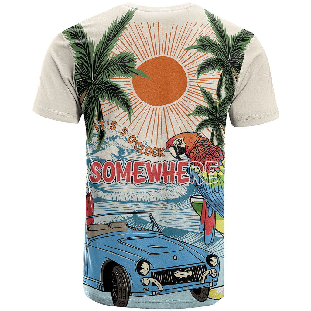 Summer Holiday It's 5 o'clock Somewhere Vintage Hawaii T Shirt LT7 - Polynesian Pride
