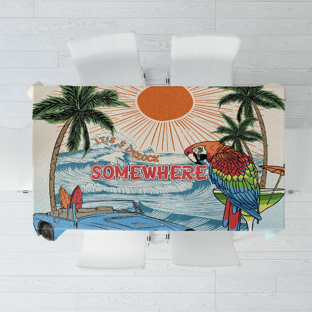 Summer Holiday It's 5 o'clock Somewhere Vintage Hawaii Tablecloth LT7 Colorful - Polynesian Pride