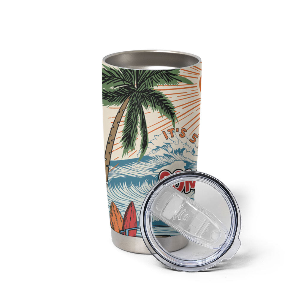Summer Holiday It's 5 o'clock Somewhere Vintage Hawaii Tumbler Cup LT7 - Polynesian Pride