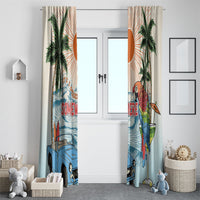 Summer Holiday It's 5 o'clock Somewhere Vintage Hawaii Window Curtain LT7 - Polynesian Pride