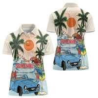 Summer Holiday It's 5 o'clock Somewhere Vintage Hawaii Women Polo Shirt LT7 - Polynesian Pride
