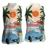 Summer Holiday It's 5 o'clock Somewhere Vintage Hawaii Women Sleeveless Polo Shirt LT7 - Polynesian Pride