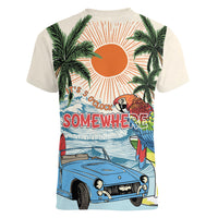 Summer Holiday It's 5 o'clock Somewhere Vintage Hawaii Women V-Neck T-Shirt LT7 - Polynesian Pride