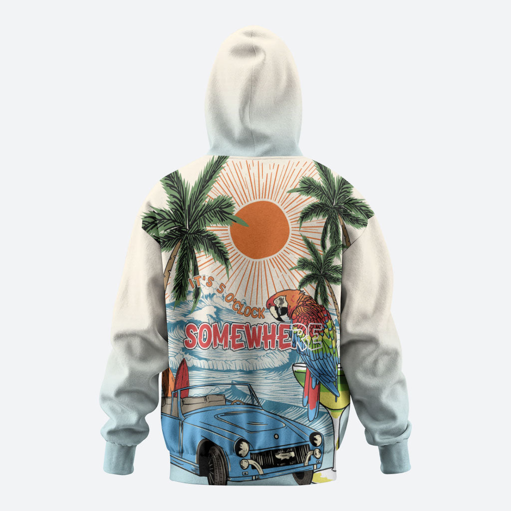 Summer Holiday It's 5 o'clock Somewhere Vintage Hawaii Zip Hoodie LT7 - Polynesian Pride
