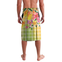 Aloha Hawaii Palaka Print Mango Plumeria Lavalava Tropical Vibes