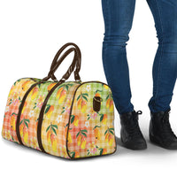 Aloha Hawaii Palaka Print Mango Plumeria Travel Bag Tropical Vibes