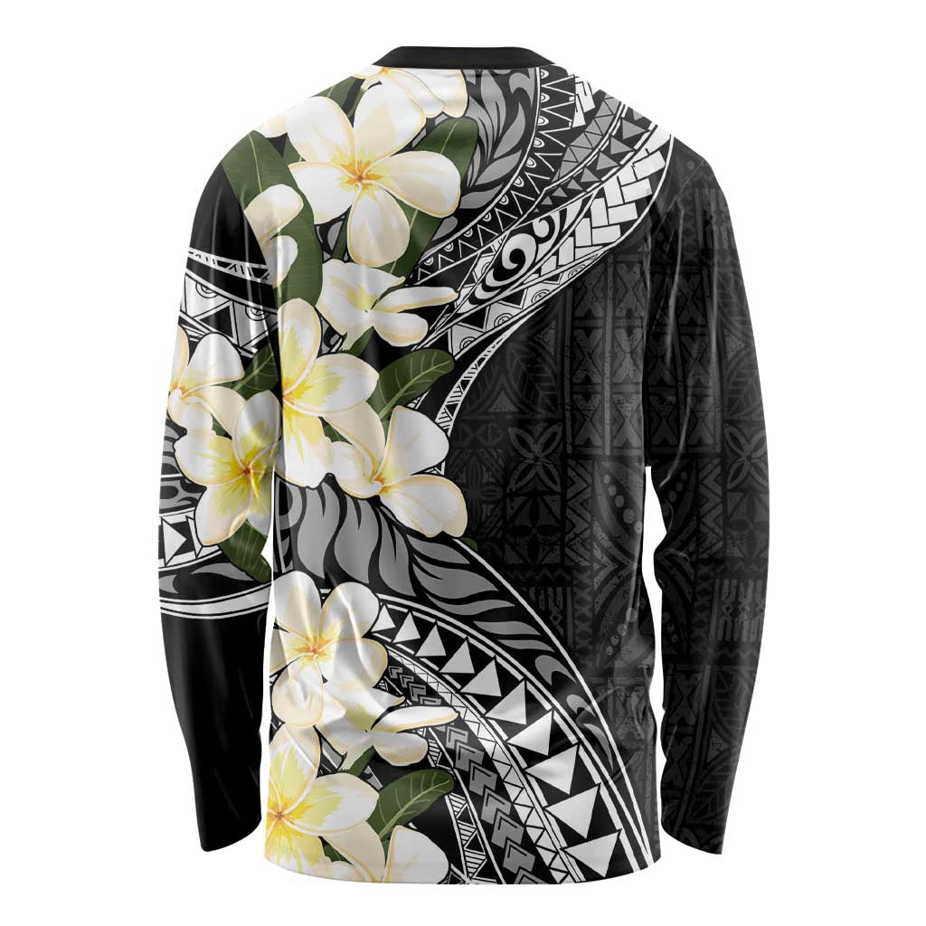 Aloha Hawaii Festive Long Sleeve Shirt Frangipani Lace Classic