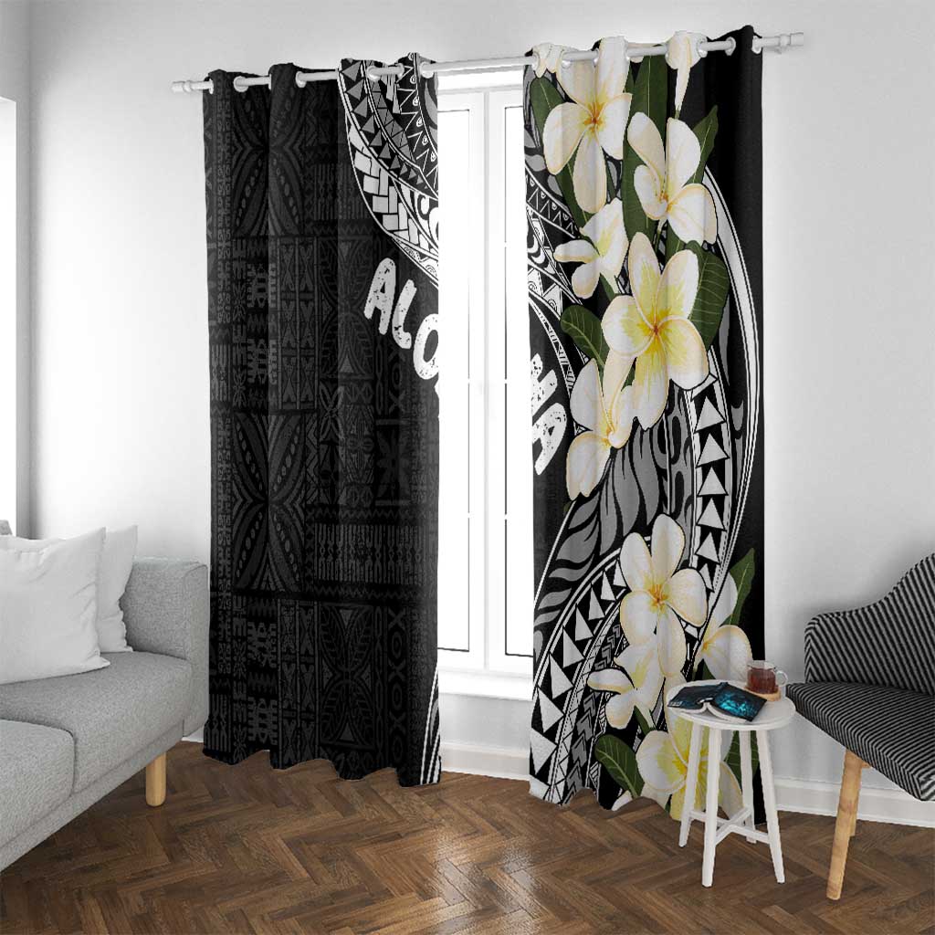 Aloha Hawaii Festive Window Curtain Frangipani Lace Classic