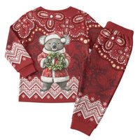 Here For A Koality Xmas Australia Abogirinal Christmas Pajama Set Santa Koala - Polynesian Pride