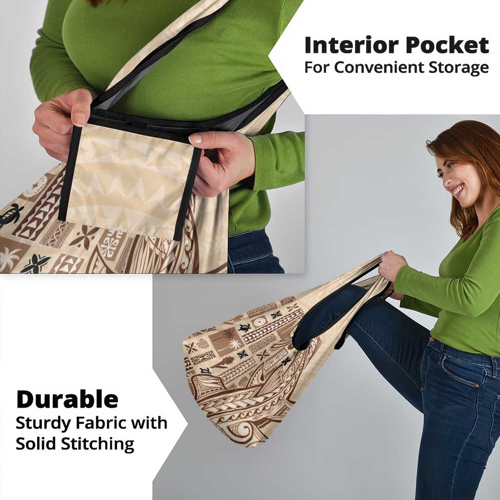 Samoa Tapa Grocery Bag Siapo Mix Tatau Patterns