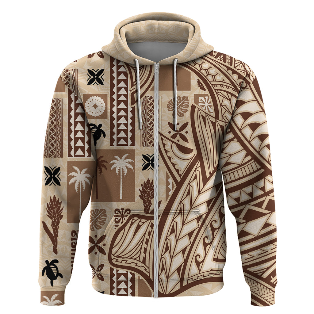 Samoa Tapa Hoodie Siapo Mix Tatau Patterns LT7 - Polynesian Pride