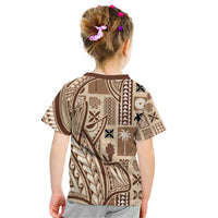 Samoa Tapa Kid T Shirt Siapo Mix Tatau Patterns LT7 - Polynesian Pride