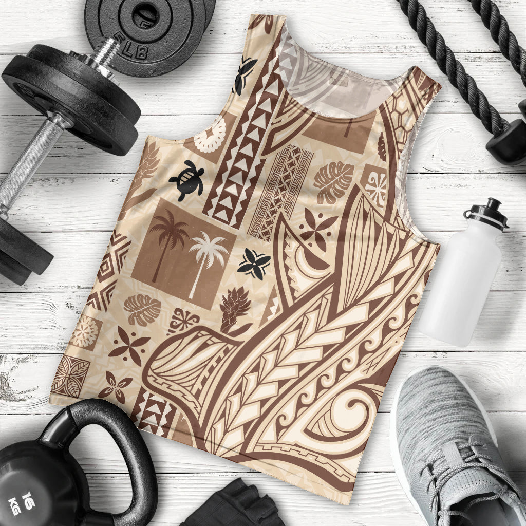 Samoa Tapa Men Tank Top Siapo Mix Tatau Patterns LT7 - Polynesian Pride
