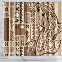 Samoa Tapa Shower Curtain Siapo Mix Tatau Patterns LT7 - Polynesian Pride