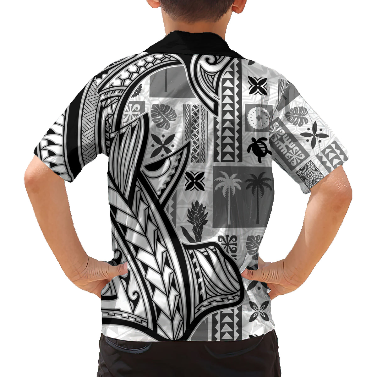 Samoa Tapa Hawaiian Shirt Siapo Mix Tatau Patterns - White LT7 - Polynesian Pride