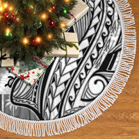 Samoa Tapa Tree Skirt Siapo Mix Tatau Patterns - White LT7 - Polynesian Pride