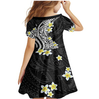 Hawaii Aloha Family Matching Mermaid Dress and Hawaiian Shirt Plumeria Vintage - Black LT7 - Polynesian Pride