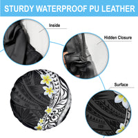 Hawaii Aloha Spare Tire Cover Plumeria Vintage - Black LT7 - Polynesian Pride