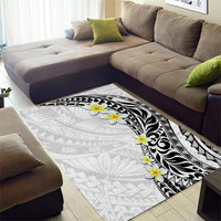 Hawaii Aloha Area Rug Plumeria Vintage - White LT7 - Polynesian Pride