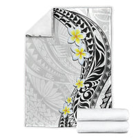 Hawaii Aloha Blanket Plumeria Vintage - White LT7 - Polynesian Pride