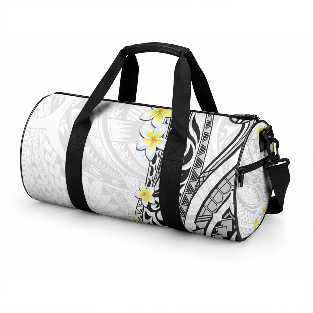 Hawaii Aloha Duffle Bag Plumeria Vintage - White LT7 - Polynesian Pride