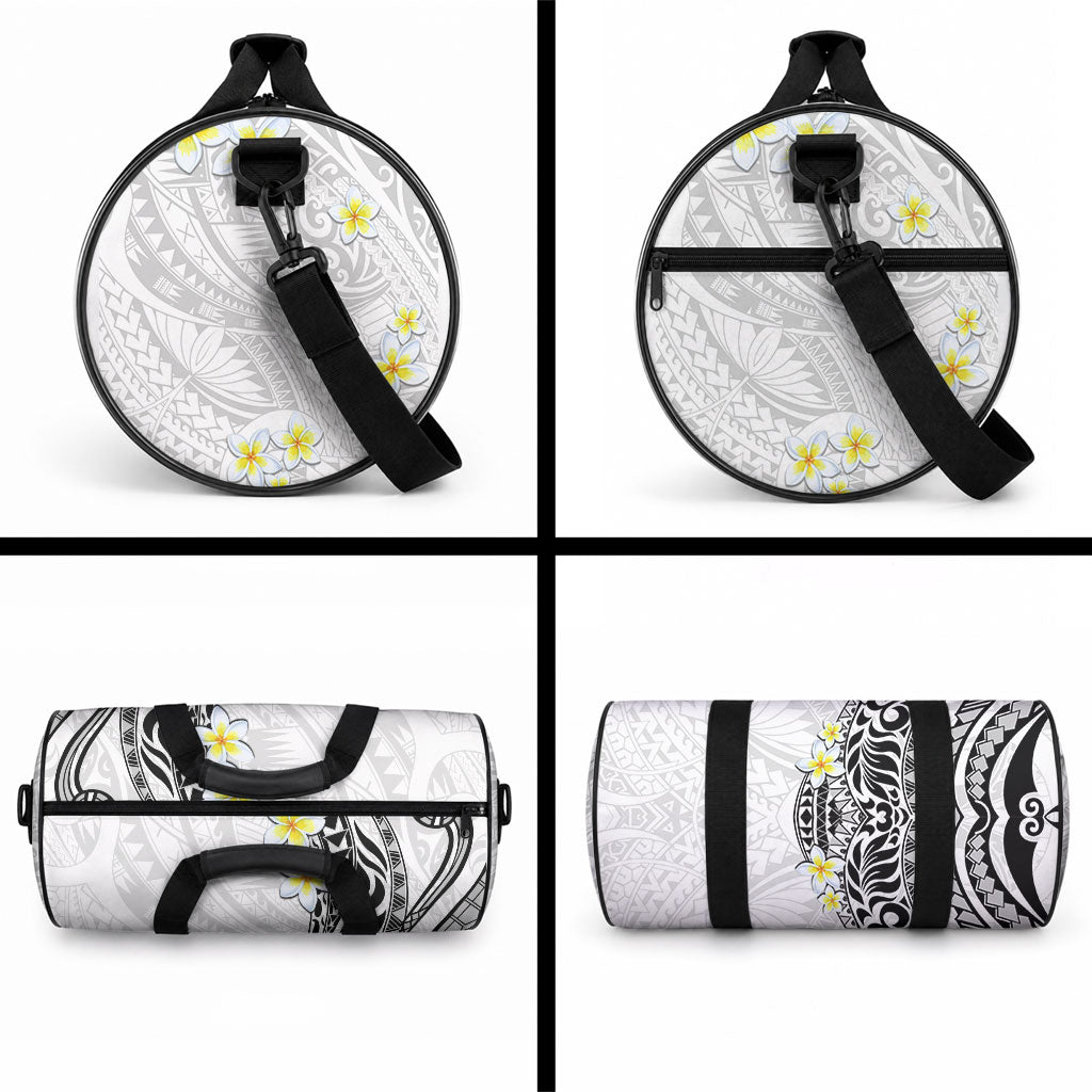 Hawaii Aloha Duffle Bag Plumeria Vintage - White LT7 - Polynesian Pride