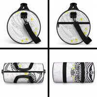 Hawaii Aloha Duffle Bag Plumeria Vintage - White LT7 - Polynesian Pride