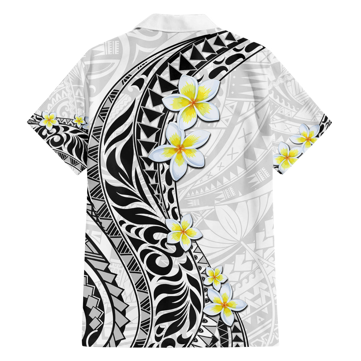 Hawaii Aloha Family Matching Tank Maxi Dress and Hawaiian Shirt Plumeria Vintage - White LT7 - Polynesian Pride