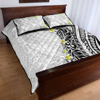 Hawaii Aloha Quilt Bed Set Plumeria Vintage - White LT7 - Polynesian Pride