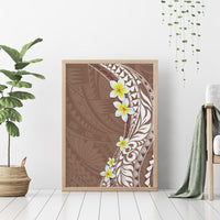 Hawaii Aloha Canvas Wall Art Plumeria Vintage - Brown LT7 - Polynesian Pride
