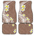 Hawaii Aloha Car Mats Plumeria Vintage - Brown LT7 Brown - Polynesian Pride