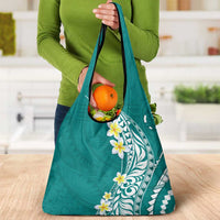 Hawaii Aloha Grocery Bag Plumeria Vintage - Teal