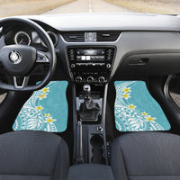 Hawaii Aloha Car Mats Plumeria Vintage - Turquoise LT7 - Polynesian Pride