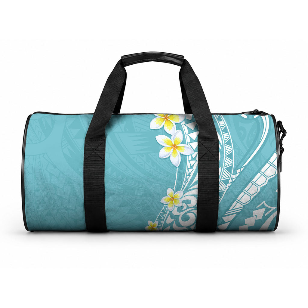 Hawaii Aloha Duffle Bag Plumeria Vintage - Turquoise LT7 One size Turquoise - Polynesian Pride