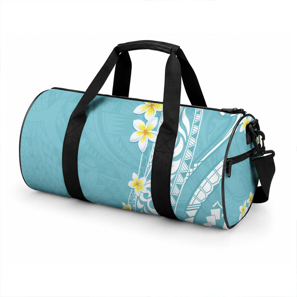 Hawaii Aloha Duffle Bag Plumeria Vintage - Turquoise LT7 - Polynesian Pride