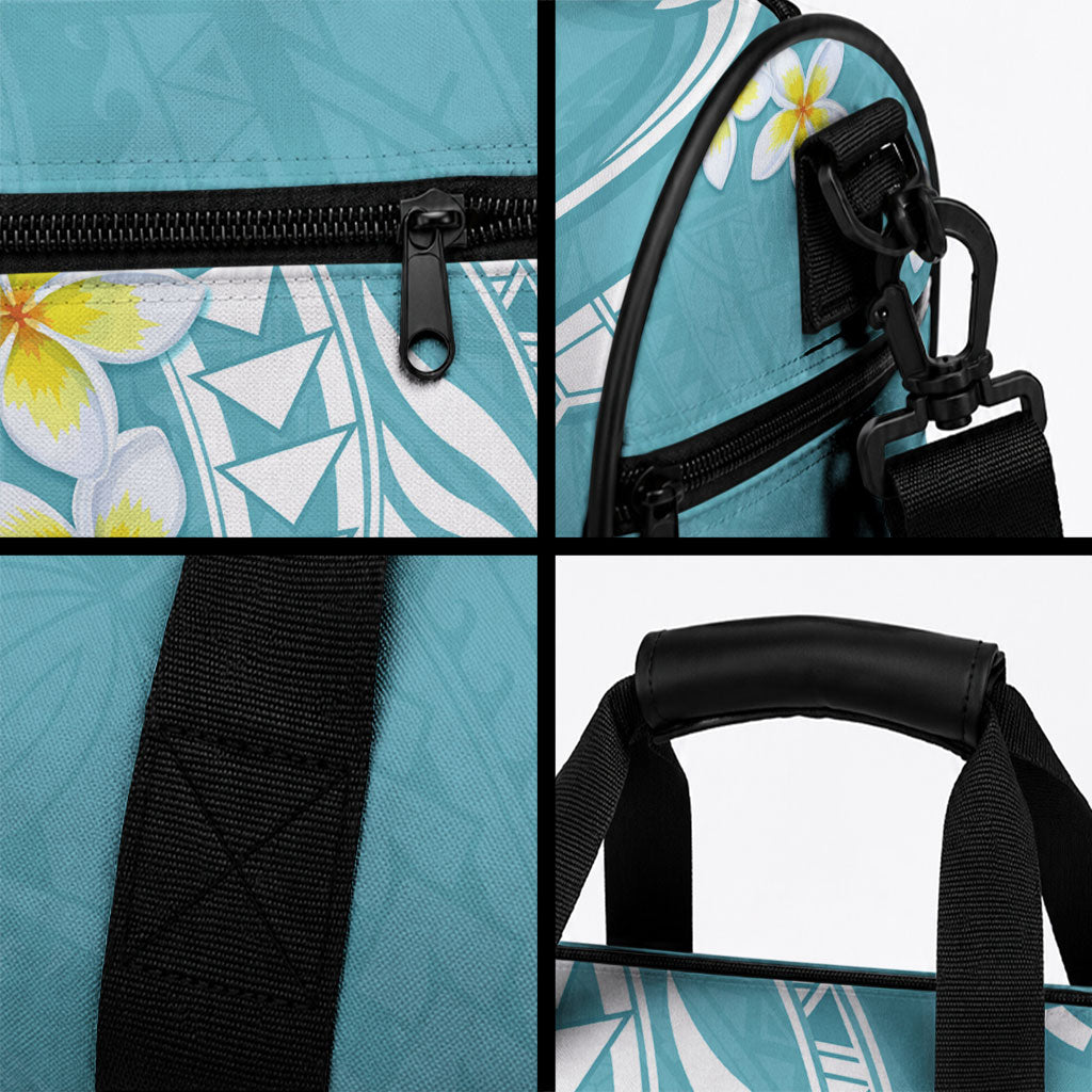 Hawaii Aloha Duffle Bag Plumeria Vintage - Turquoise LT7 - Polynesian Pride