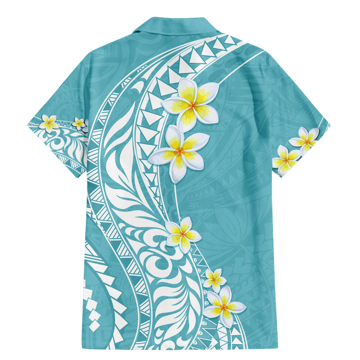 Hawaii Aloha Family Matching Mermaid Dress and Hawaiian Shirt Plumeria Vintage - Turquoise LT7 - Polynesian Pride