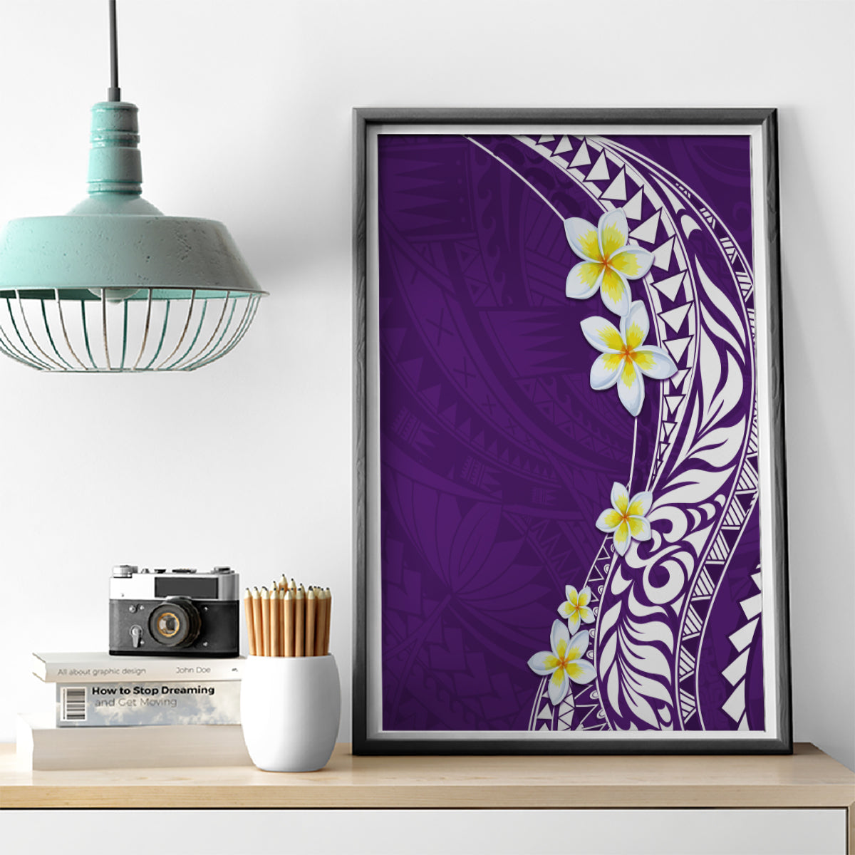 Hawaii Aloha Canvas Wall Art Plumeria Vintage - Violet LT7 - Polynesian Pride
