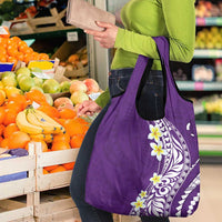 Hawaii Aloha Grocery Bag Plumeria Vintage - Violet