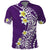 Hawaii Aloha Polo Shirt Plumeria Vintage - Violet LT7 Violet - Polynesian Pride